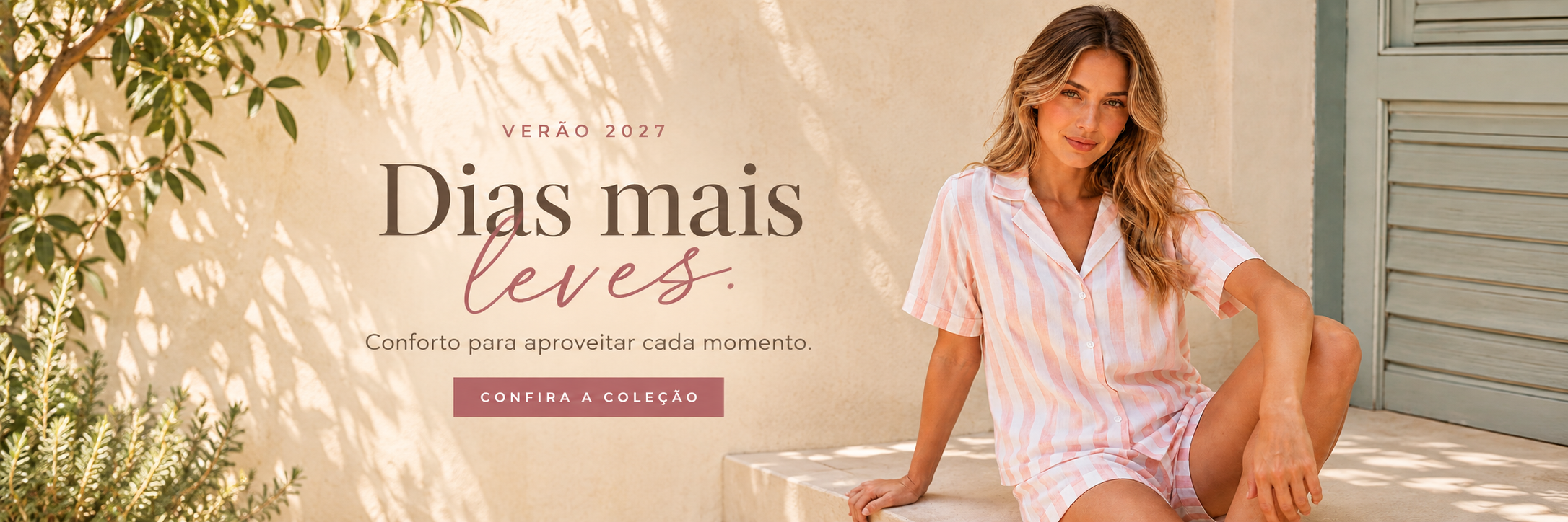 verao leve em pijama rosa 1